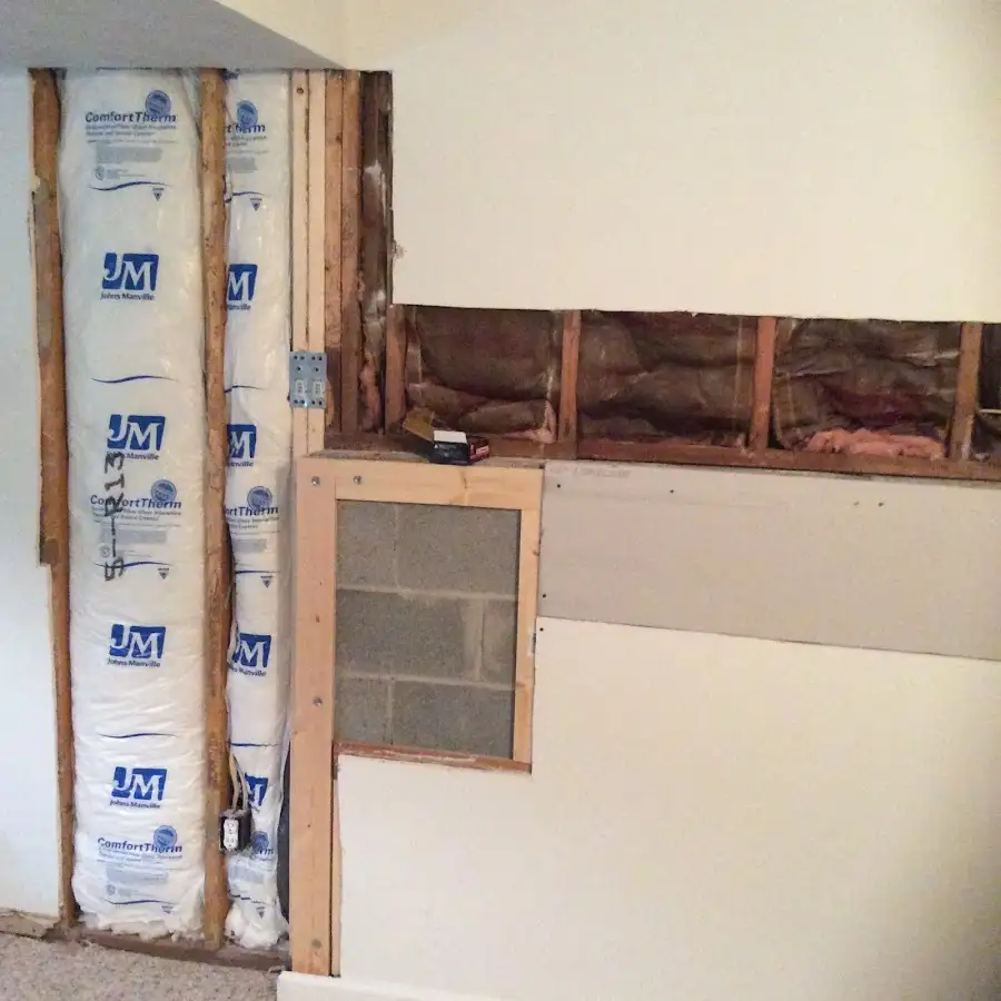 Wall insulation replacement during Contents Cleaning & Restoration in Bluefield